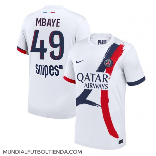 Camiseta Paris Saint-Germain Ibrahim Mbaye #49 Segunda Equipación Replica 2025-26 mangas cortas Camiseta Paris Saint-Germain Ibrahim Mbaye #49 Segunda Equipación Replica 2025-26 mangas cortas